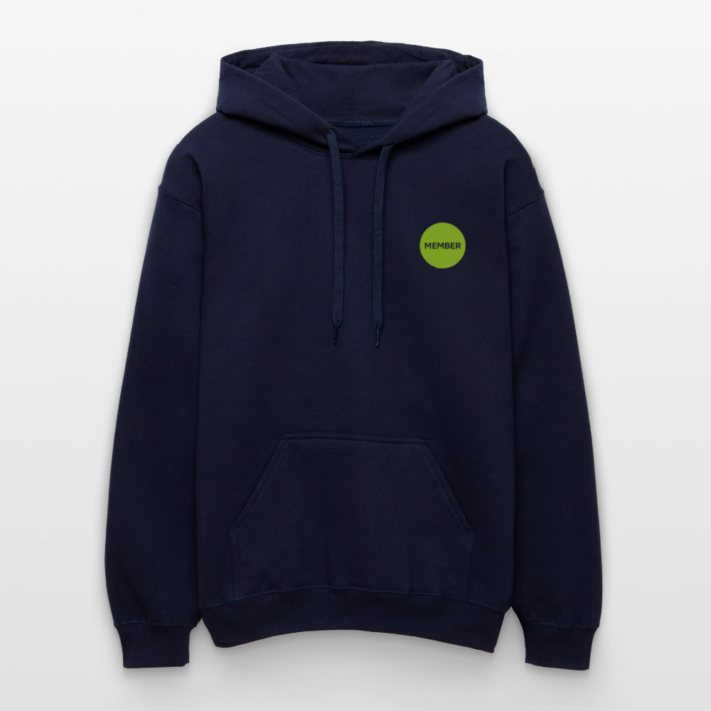 No Colon Club Softstyle® Midweight Hoodie - Navy/Green - navy