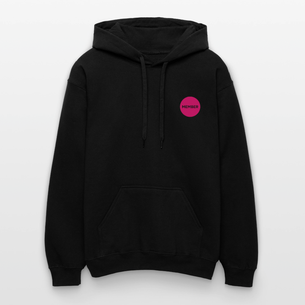 No Colon Club Softstyle® Midweight Hoodie - Black/Pink - black