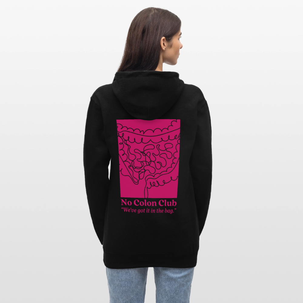No Colon Club Softstyle® Midweight Hoodie - Black/Pink - black