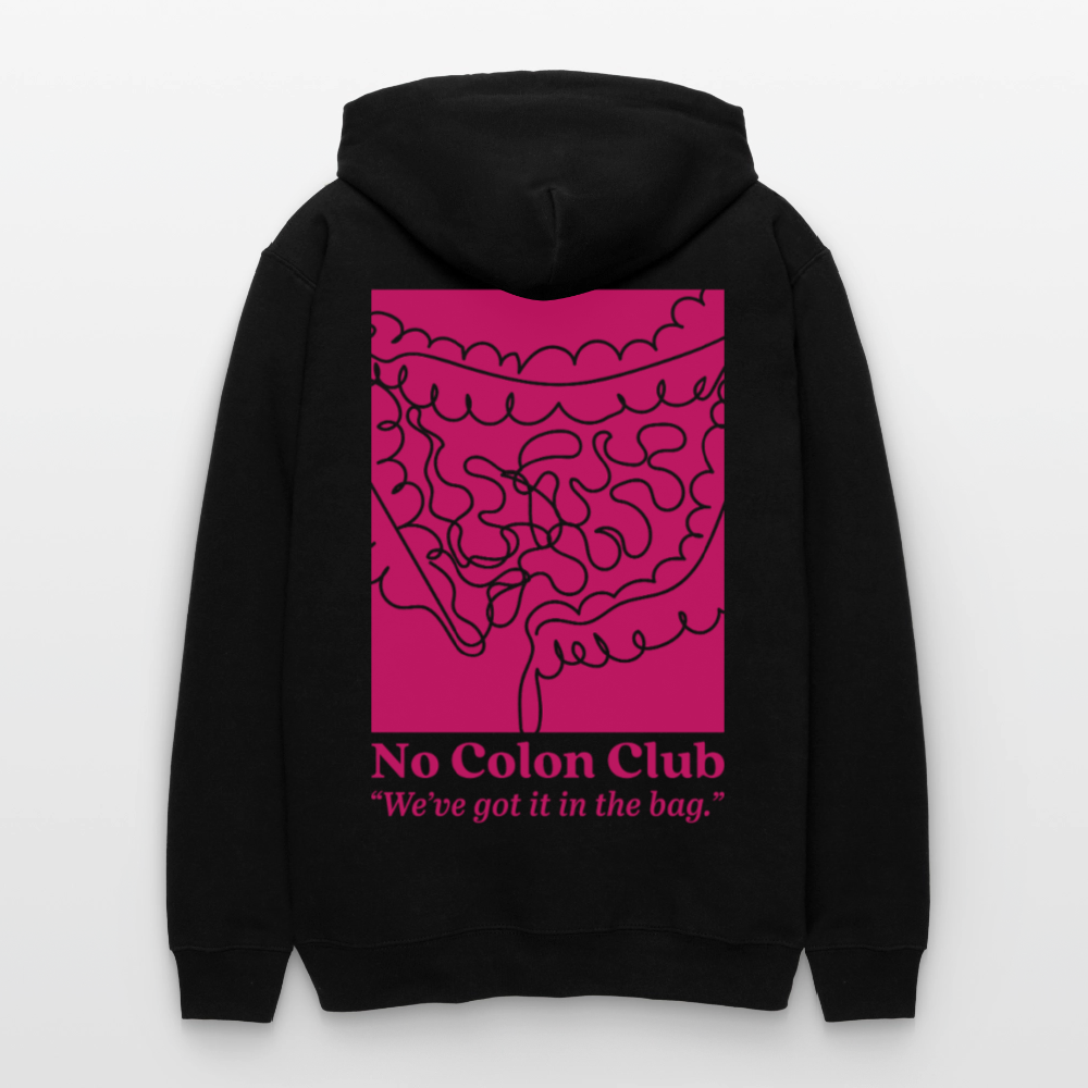 No Colon Club Softstyle® Midweight Hoodie - Black/Pink - black