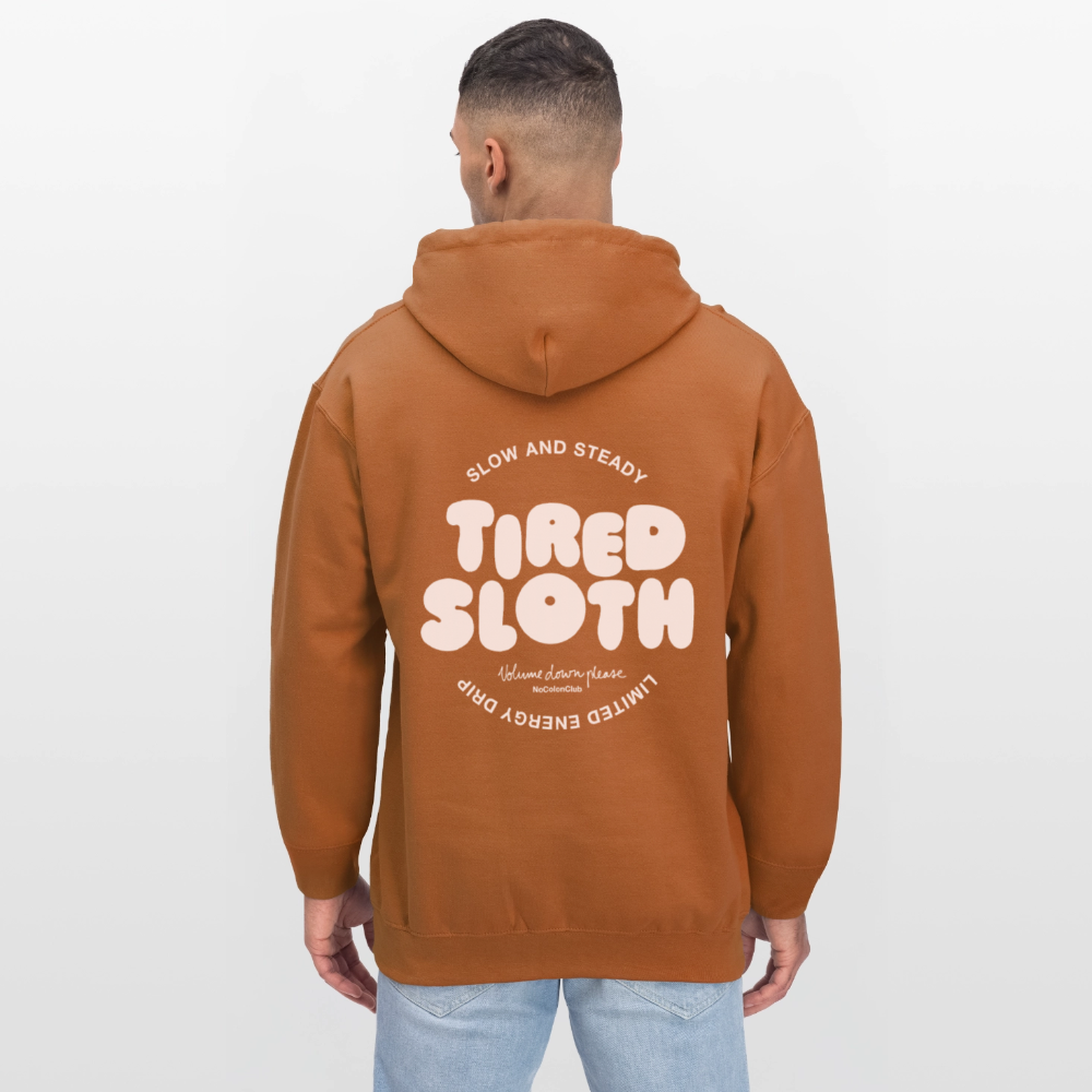 Tired Sloth Softstyle® Midweight Hoodie - Athletic Orange