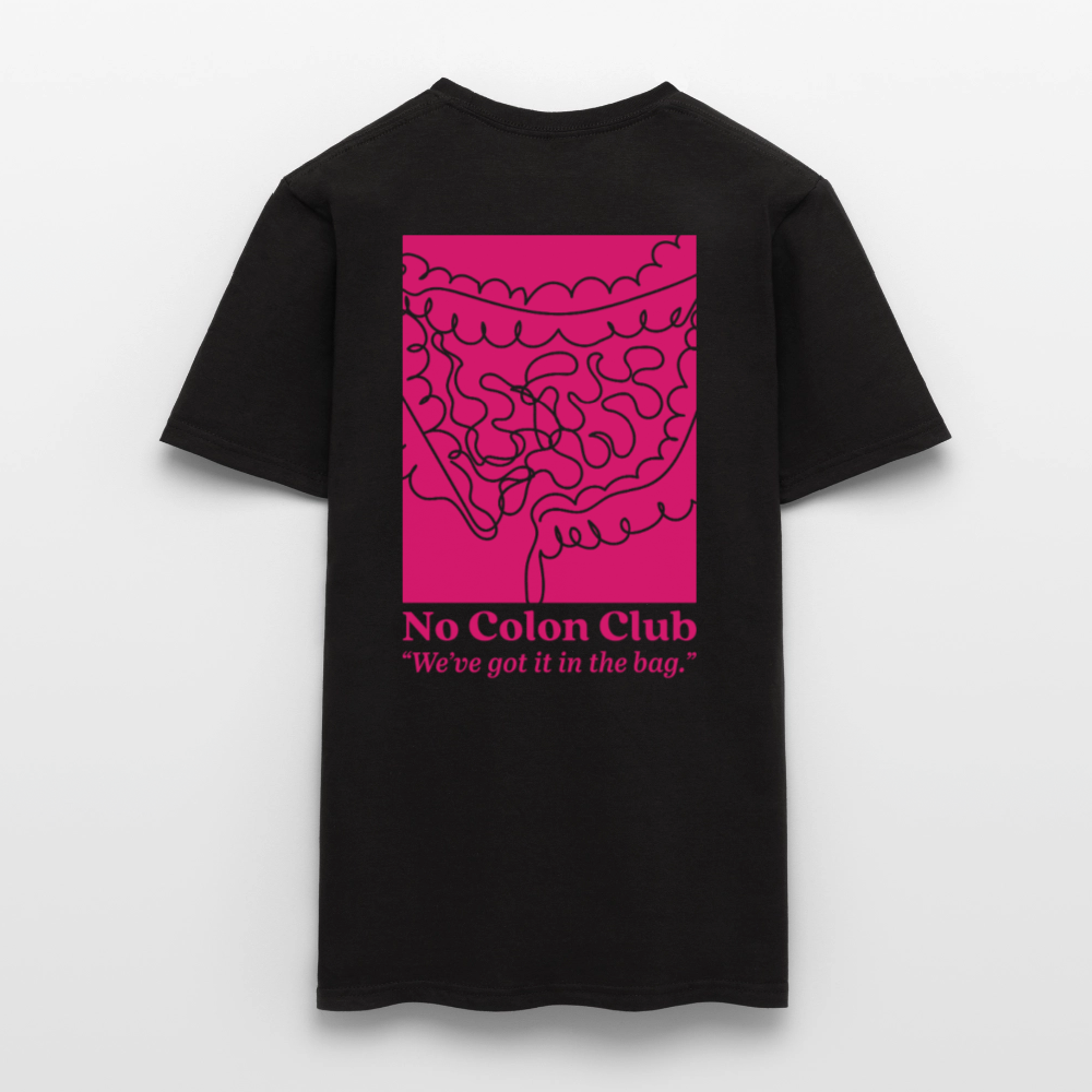 No Colon Club Unisex T-Shirt - Black/Pink - black