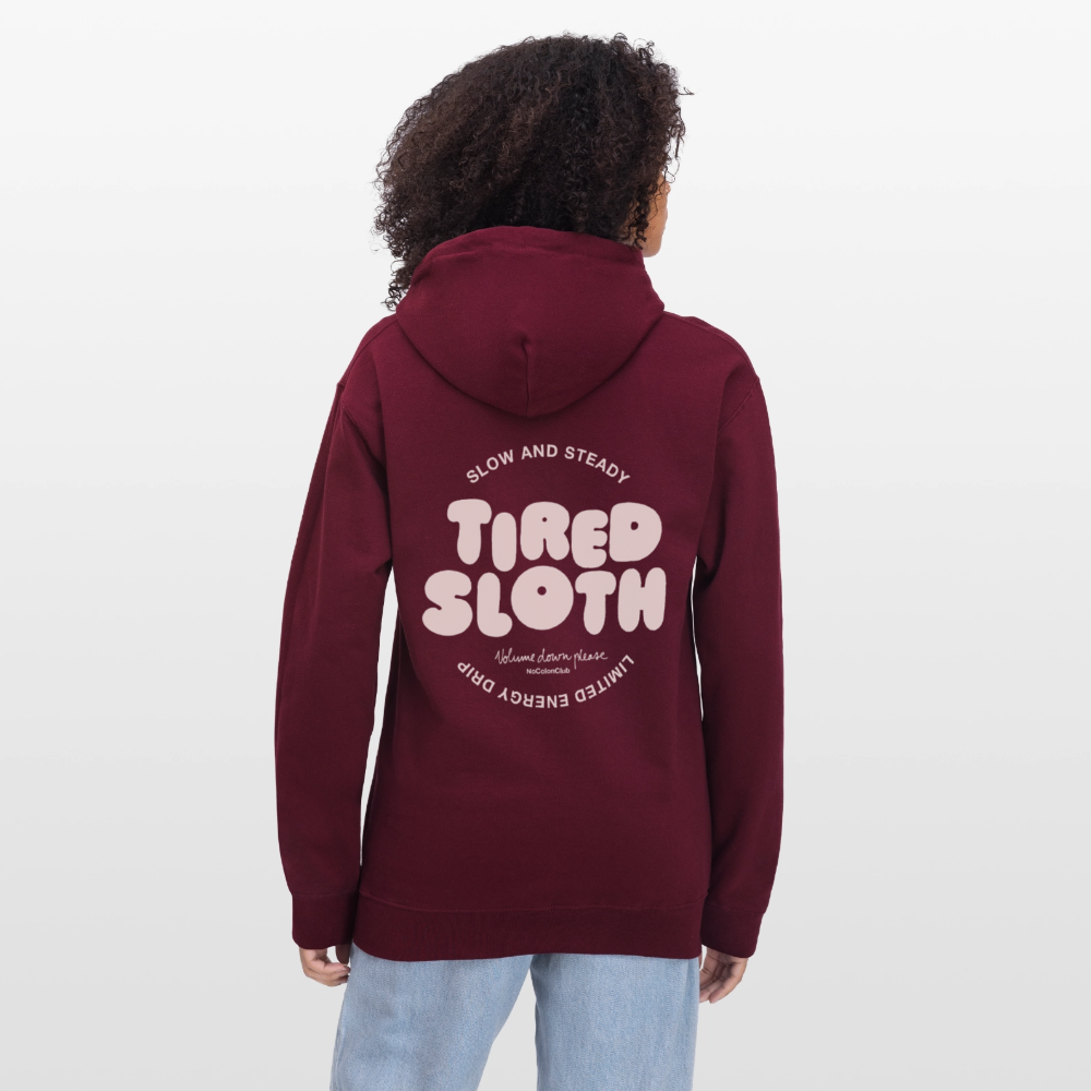 Tired Sloth Softstyle® Midweight Hoodie - maroon