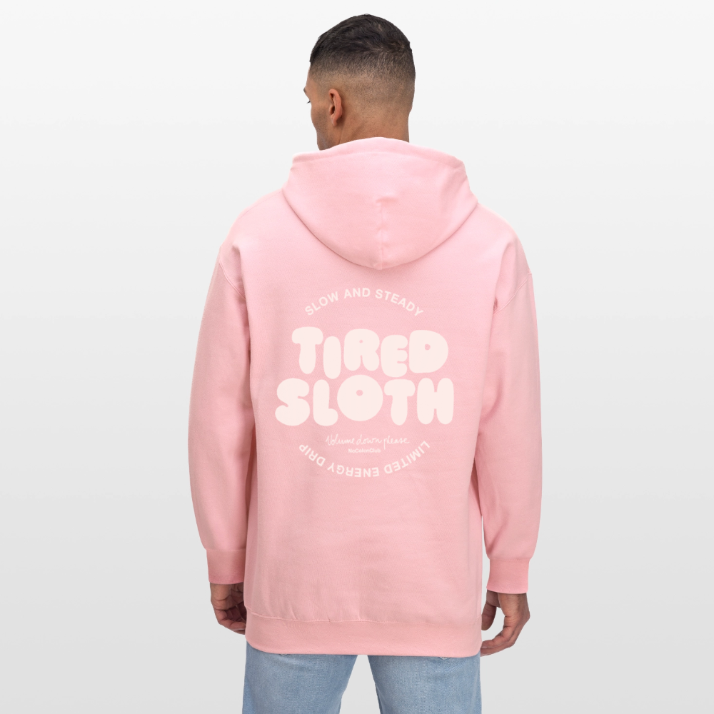 Tired Sloth Softstyle® Midweight Hoodie - light pink
