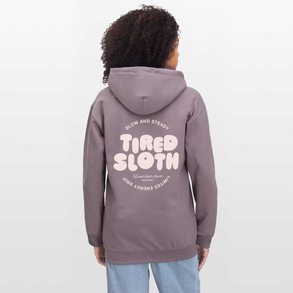 Tired Sloth Softstyle® Midweight Hoodie - purple-grey 