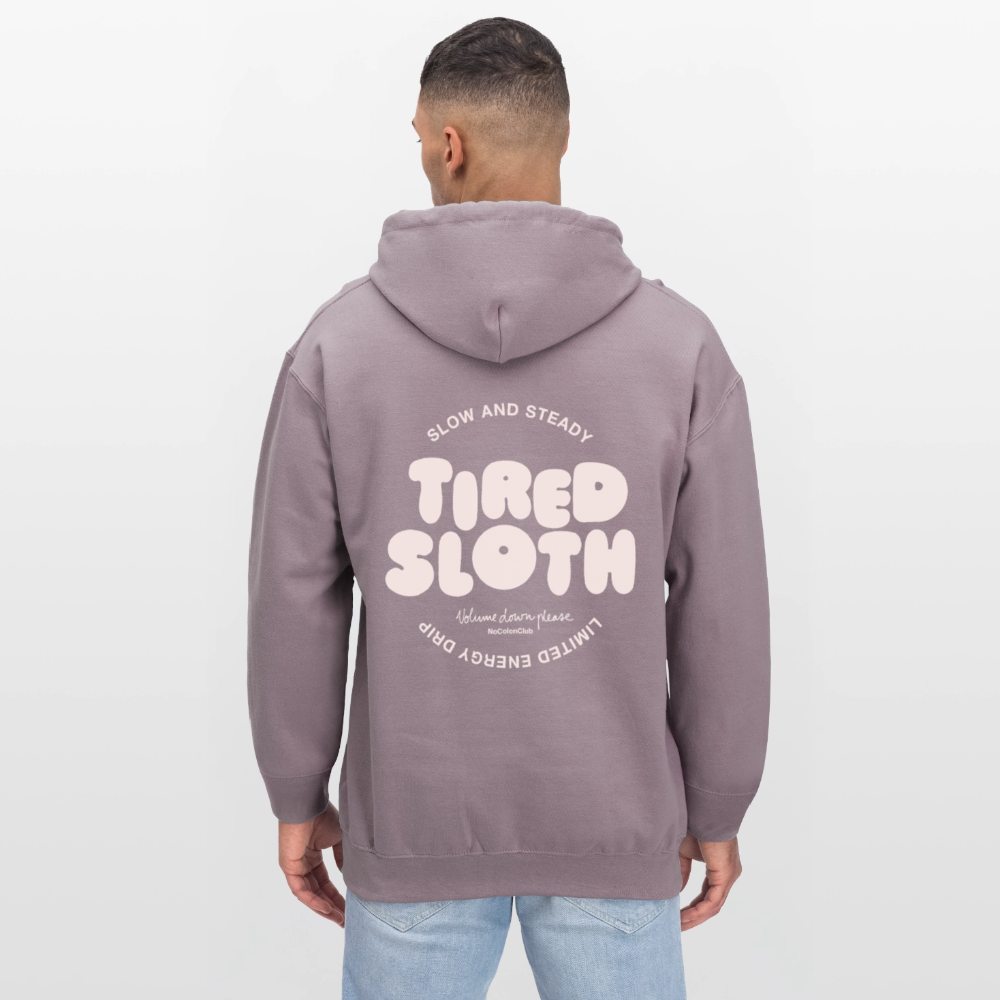 Tired Sloth Softstyle® Midweight Hoodie - purple-grey 