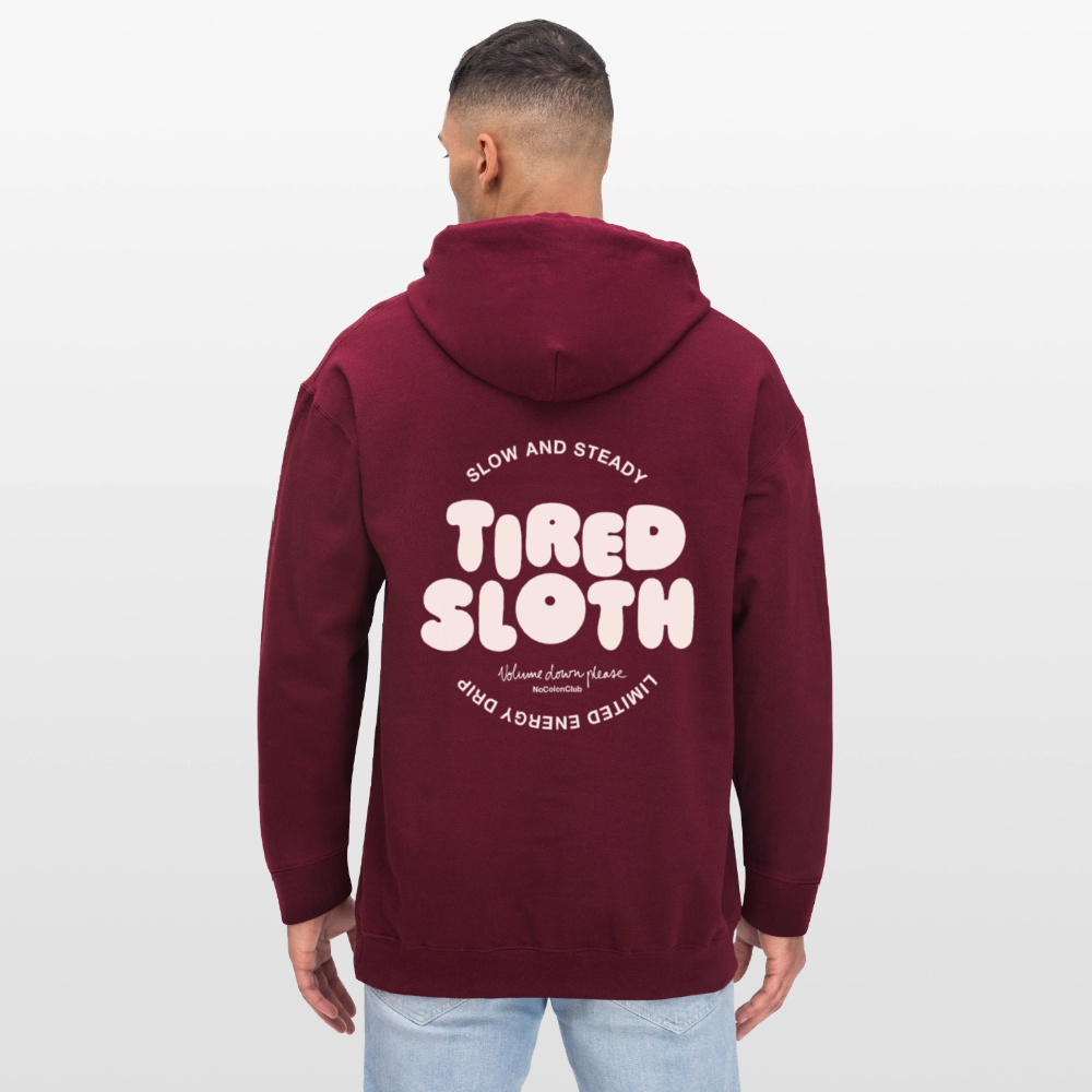 Tired Sloth Softstyle® Midweight Hoodie - maroon