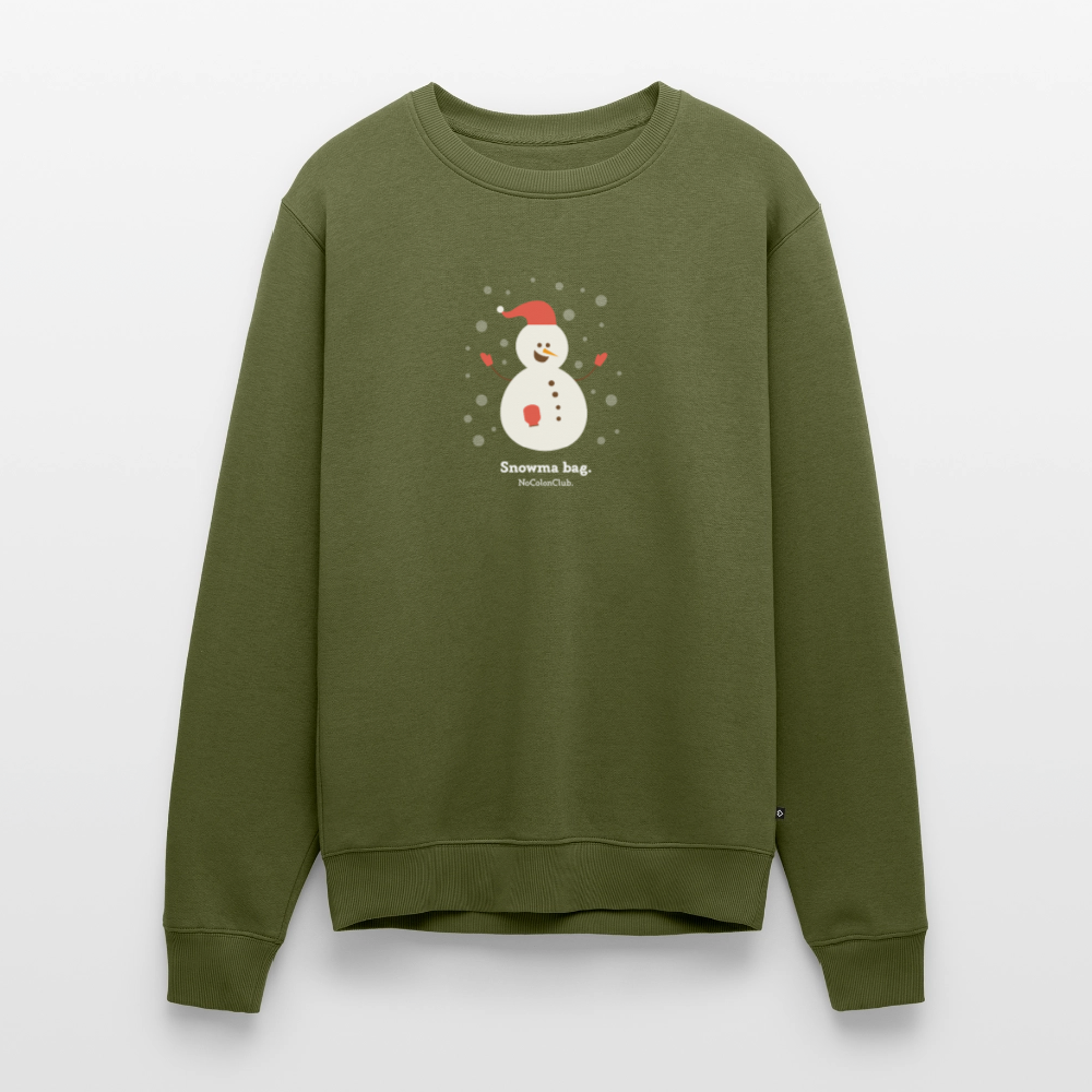 Snowma Bag Christmas Jumper - khaki